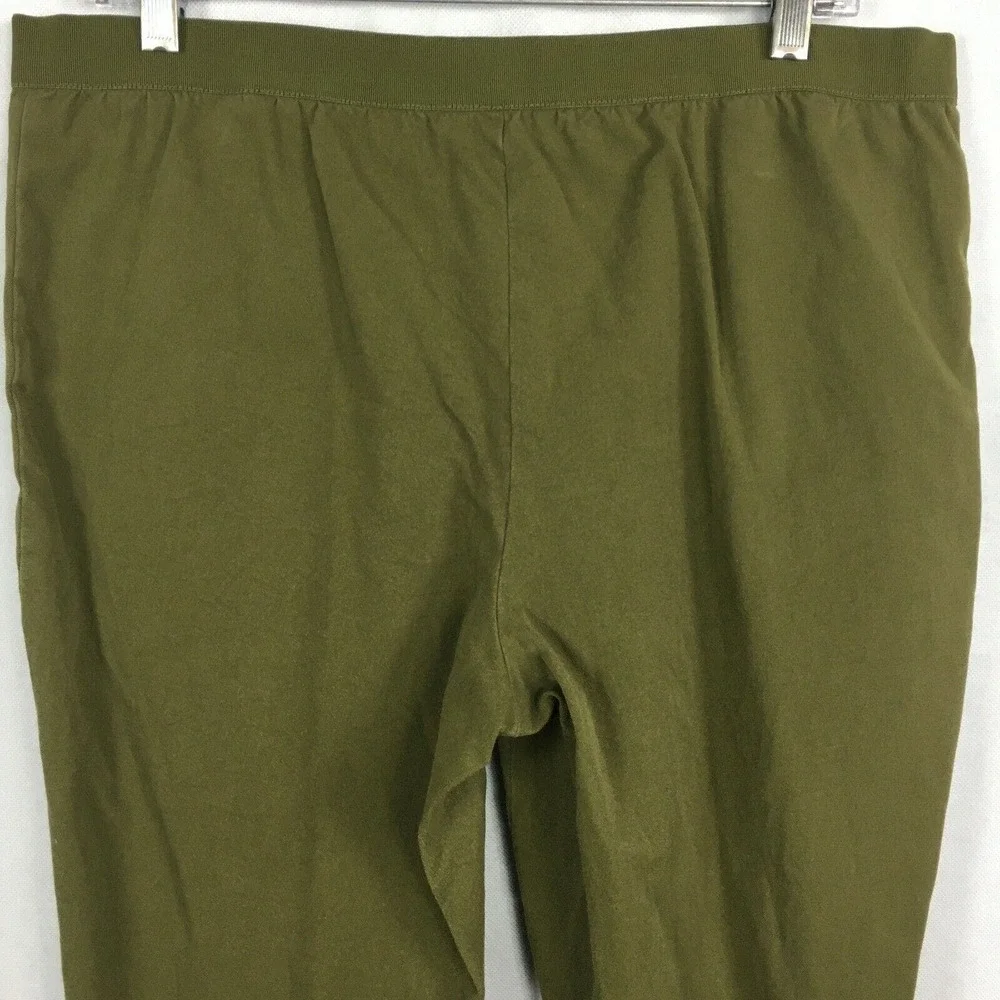 Isaac Mizrahi Pants Womens‎ Sz 14P Olive Green Stretch Casual Crop Leggings